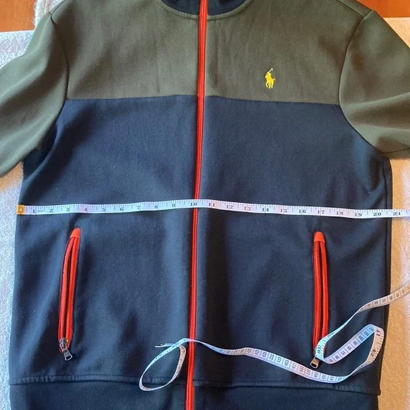 Ralph Lauren Midnight Blue Green and Yellow Polo Track Jacket - Picture 5 of 7